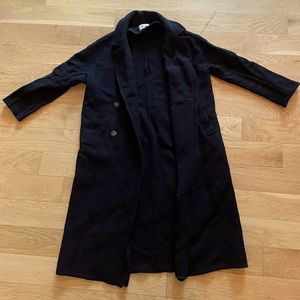 Sézane size 36/4 black wool coat